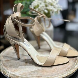 Brian Atwood Nude Heeled Sandals